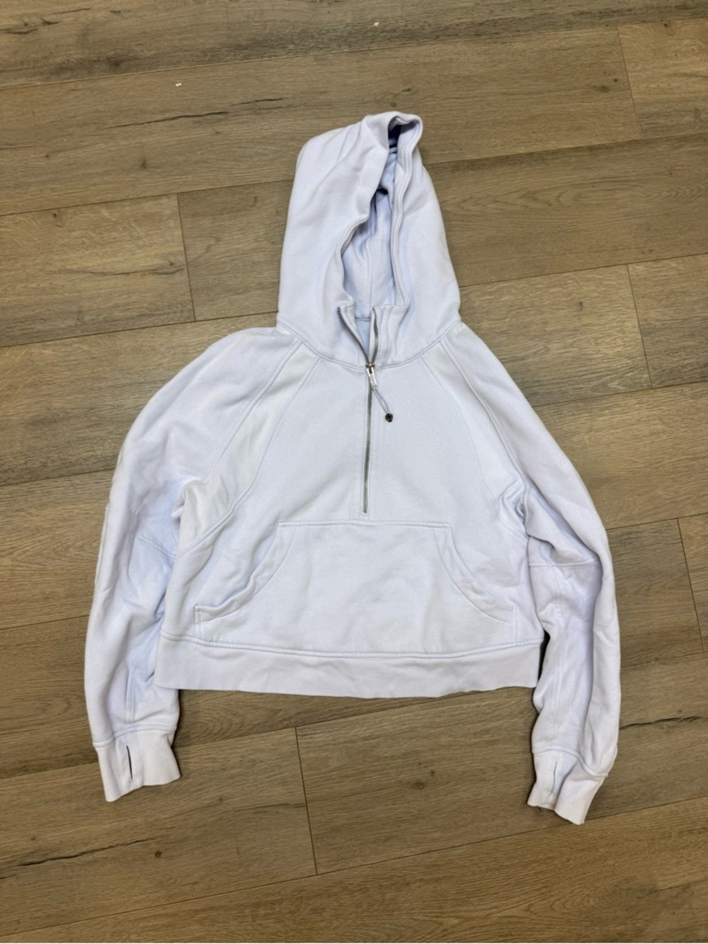 lululemon athletica Light Blue cropped Half-Zip scuba